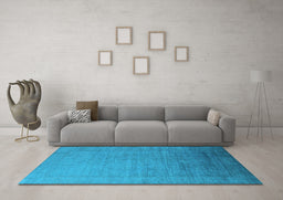 Machine Washable Oriental Light Blue Industrial Rug in a Living Room, wshurb2018lblu