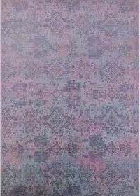 Machine Washable Industrial Modern French Lilac Purple Rug, wshurb2019