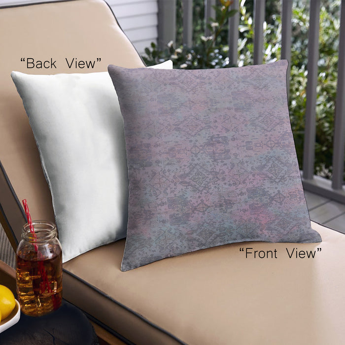 Front View of Mid-Century Modern Urban Square French Lilac Purple Throw Pillow, 18 inch by 18 inch, pwurb2019