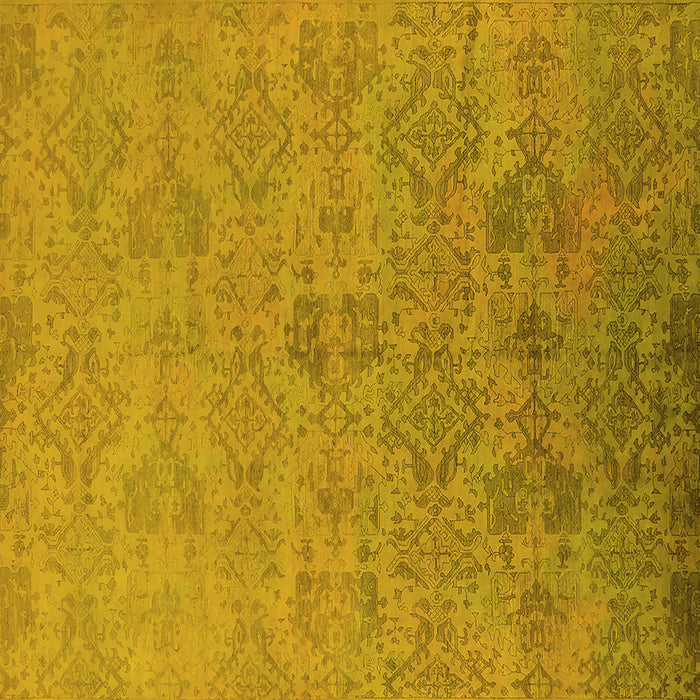Square Oriental Yellow Industrial Rug, urb2019yw