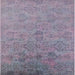 Square Mid-Century Modern French Lilac Purple Oriental Rug, urb2019