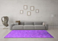 Machine Washable Oriental Purple Industrial Rug, wshurb2019pur