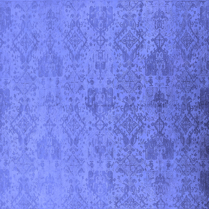 Square Oriental Blue Industrial Rug, urb2019blu