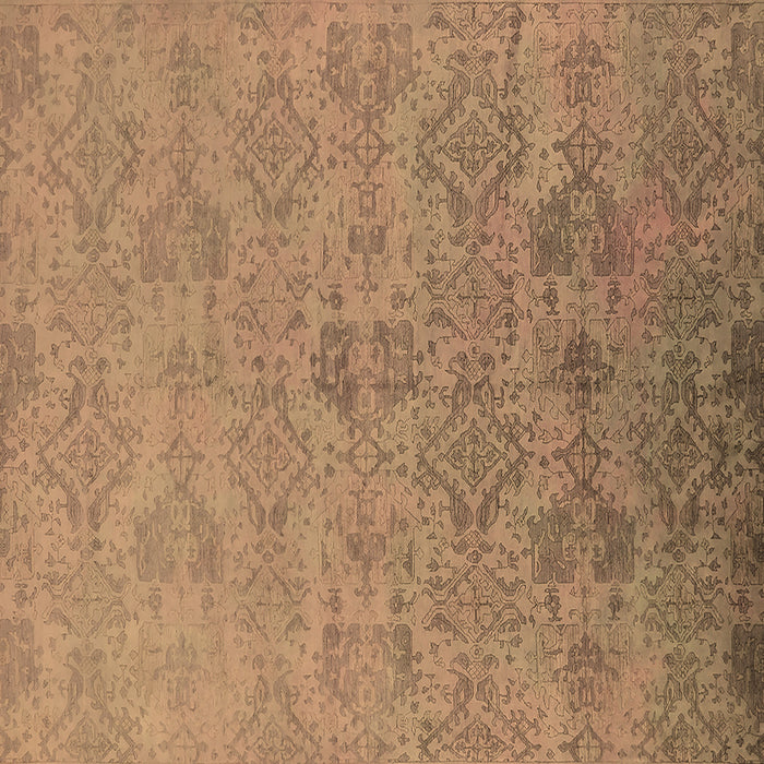 Square Oriental Brown Industrial Rug, urb2019brn