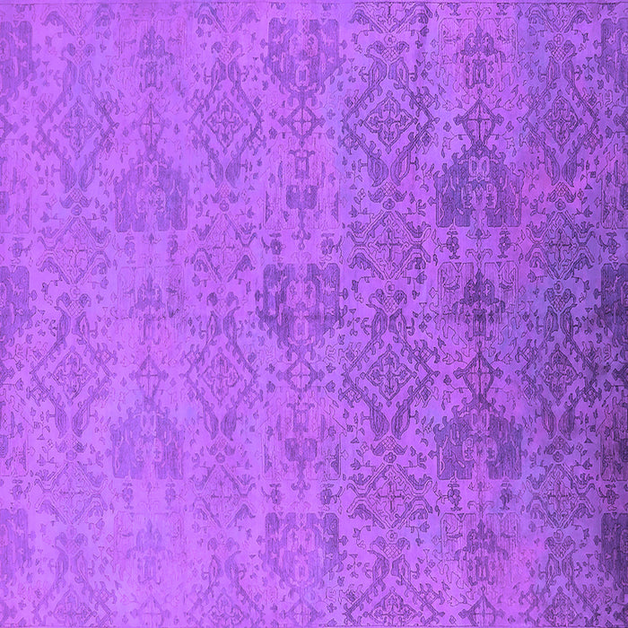 Square Machine Washable Oriental Purple Industrial Area Rugs, wshurb2019pur