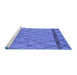 Sideview of Machine Washable Solid Blue Modern Rug, wshurb2020blu