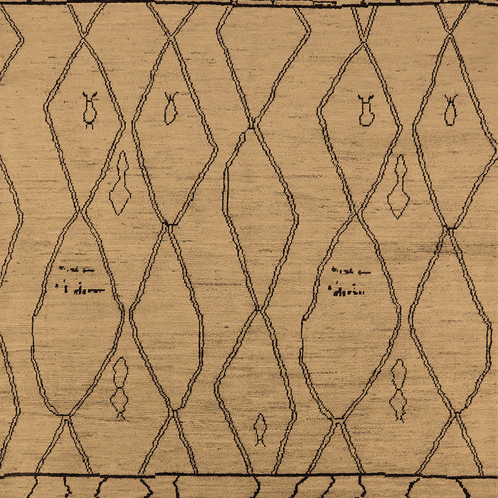 Machine Washable Solid Brown Modern Rug, wshurb2020brn