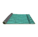 Sideview of Solid Turquoise Modern Rug, urb2020turq