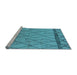 Sideview of Machine Washable Solid Light Blue Modern Rug, wshurb2020lblu