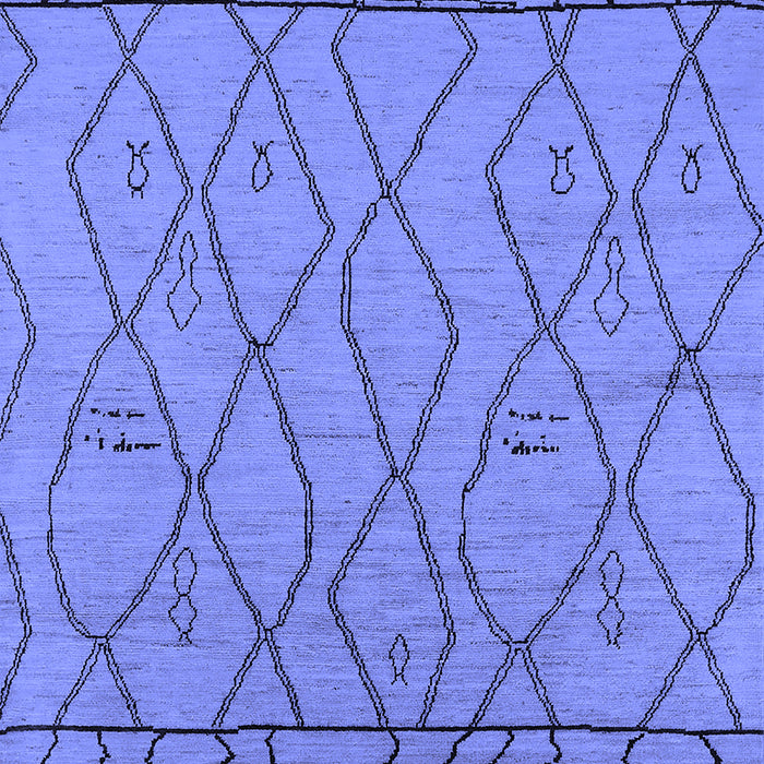 Machine Washable Solid Blue Modern Rug, wshurb2020blu