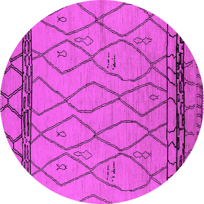 Round Solid Pink Modern Rug, urb2020pnk