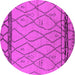 Round Solid Pink Modern Rug, urb2020pnk