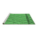 Sideview of Machine Washable Solid Emerald Green Modern Area Rugs, wshurb2020emgrn