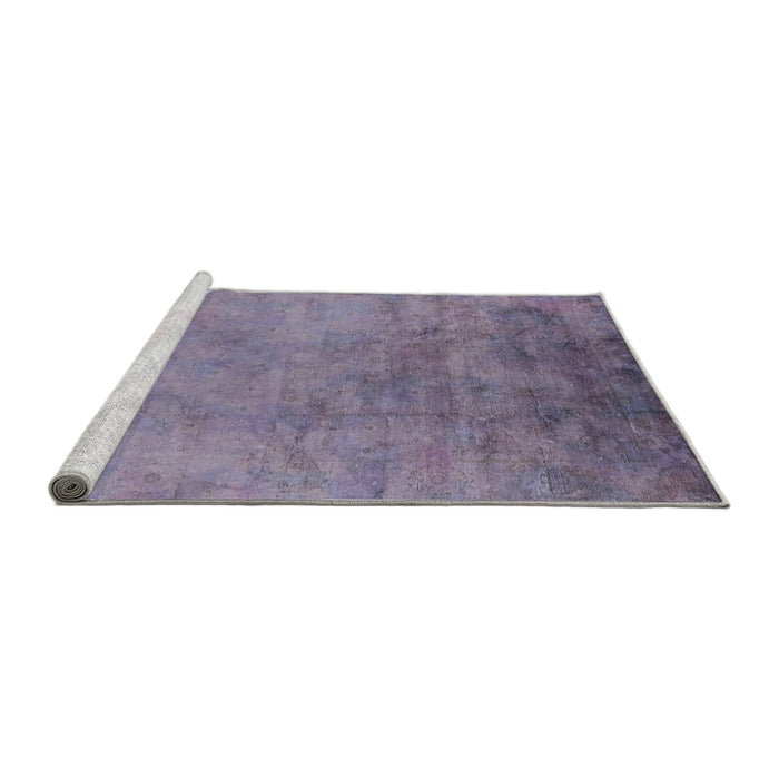 Sideview of Machine Washable Industrial Modern French Lilac Purple Rug, wshurb2021