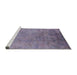Sideview of Machine Washable Industrial Modern French Lilac Purple Rug, wshurb2021