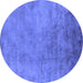 Round Oriental Blue Industrial Rug, urb2021blu