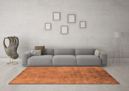 Machine Washable Oriental Orange Industrial Area Rugs in a Living Room, wshurb2021org