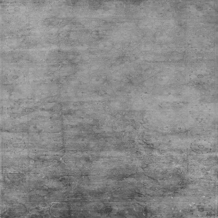 Square Machine Washable Oriental Gray Industrial Rug, wshurb2021gry