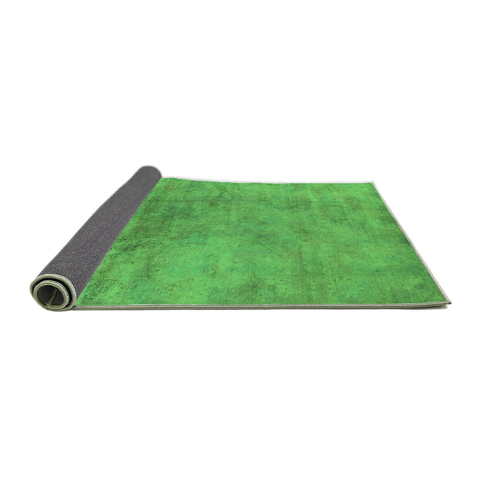 Sideview of Oriental Green Industrial Rug, urb2021grn