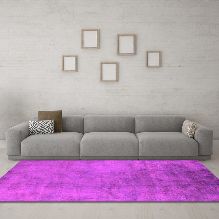 Machine Washable Oriental Pink Industrial Rug in a Living Room, wshurb2021pnk
