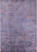Machine Washable Industrial Modern French Lilac Purple Rug, wshurb2021