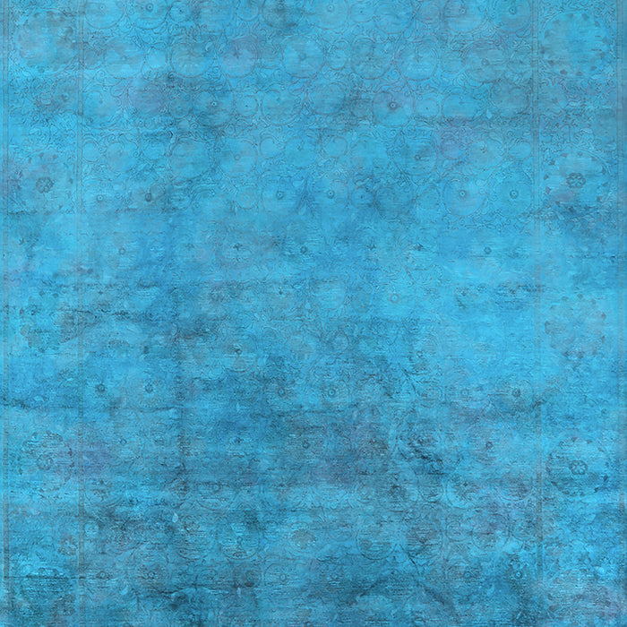 Machine Washable Oriental Light Blue Industrial Rug, wshurb2021lblu