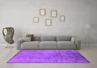 Machine Washable Oriental Purple Industrial Rug, wshurb2021pur