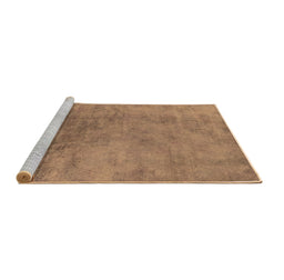 Sideview of Machine Washable Oriental Brown Industrial Rug, wshurb2021brn