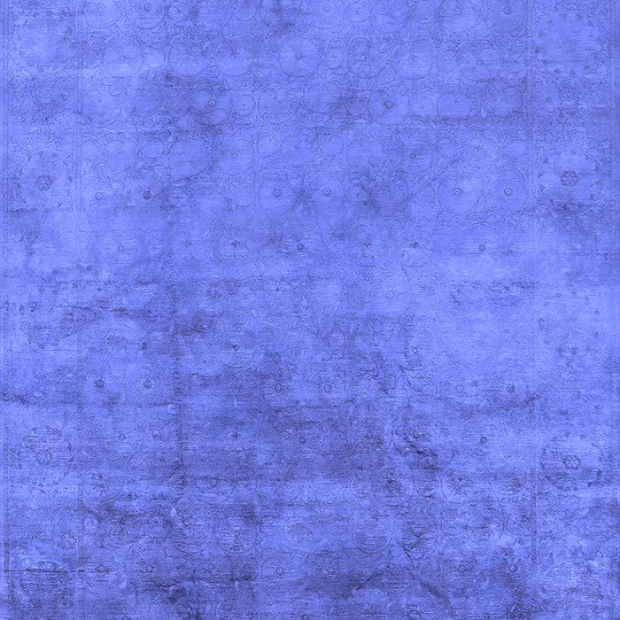 Machine Washable Oriental Blue Industrial Rug, wshurb2021blu
