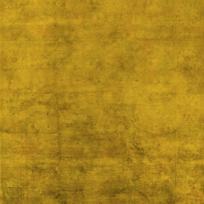 Machine Washable Oriental Yellow Industrial Rug, wshurb2021yw