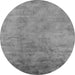 Round Oriental Gray Industrial Rug, urb2021gry