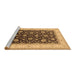 Sideview of Machine Washable Oriental Brown Traditional Rug, wshurb2022brn