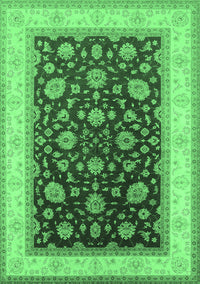 Oriental Emerald Green Traditional Rug, urb2022emgrn