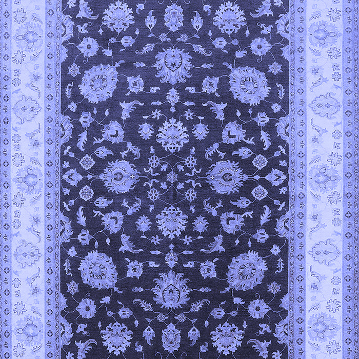 Machine Washable Oriental Blue Traditional Rug, wshurb2022blu