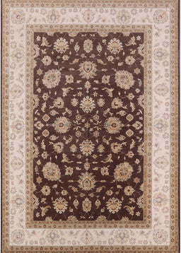 Machine Washable Industrial Modern Dark Sienna Brown Rug, wshurb2022