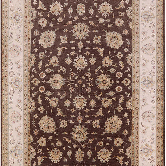 Machine Washable Industrial Modern Dark Sienna Brown Rug, wshurb2022