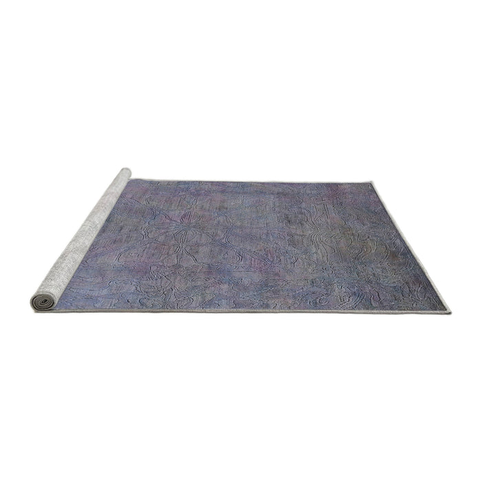 Sideview of Machine Washable Industrial Modern Grape Purple Rug, wshurb2023