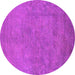 Round Oriental Pink Industrial Rug, urb2023pnk