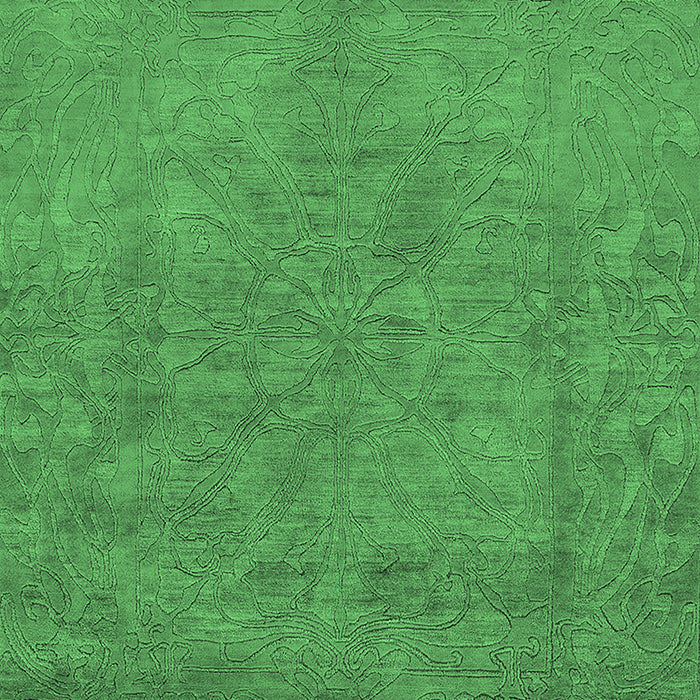 Machine Washable Oriental Emerald Green Industrial Area Rugs, wshurb2023emgrn