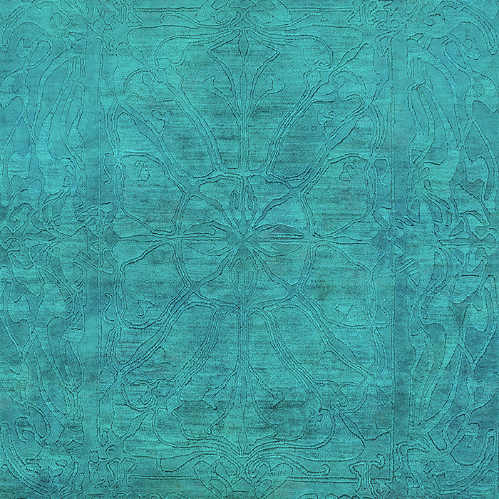 Machine Washable Oriental Turquoise Industrial Area Rugs, wshurb2023turq