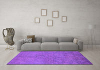 Machine Washable Oriental Purple Industrial Rug, wshurb2023pur