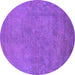 Round Oriental Purple Industrial Rug, urb2023pur