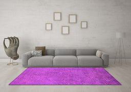 Machine Washable Oriental Pink Industrial Rug in a Living Room, wshurb2023pnk