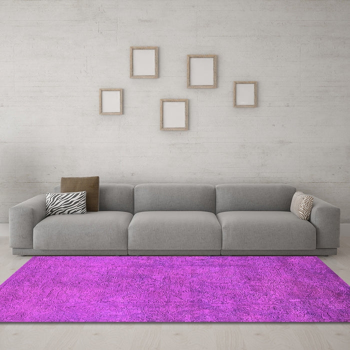Machine Washable Oriental Pink Industrial Rug in a Living Room, wshurb2023pnk
