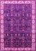 Machine Washable Oriental Pink Industrial Rug, wshurb2024pnk