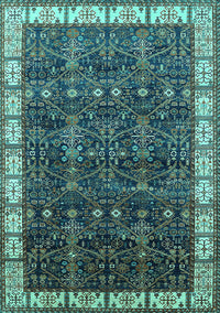 Oriental Turquoise Industrial Rug, urb2024turq