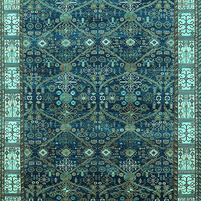 Oriental Turquoise Industrial Rug, urb2024turq
