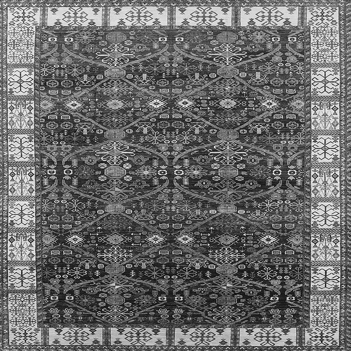 Square Oriental Gray Industrial Rug, urb2024gry