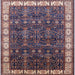 Square Mid-Century Modern Purple Lily Purple Oriental Rug, urb2024