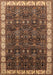 Machine Washable Oriental Brown Industrial Rug, wshurb2024brn